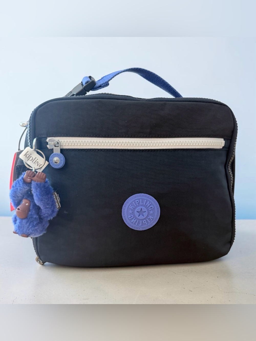 Kipling Ermy Insulated Lunch bag Travel Food Black Blue